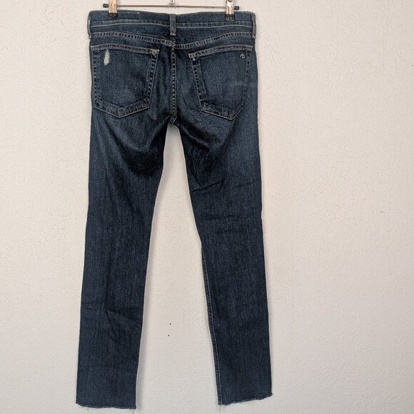 Rag & Bone Dre Relaxed Skinny Boyfriend Torn Knee Tear Jean in Mabel - Picture 5 of 11